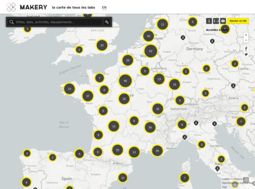 Captura de pantalla de makery.info/labs-map
