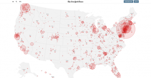 Captura de pantalla de "Coronavirus Map: U.S. Cases Surpass 10,000"