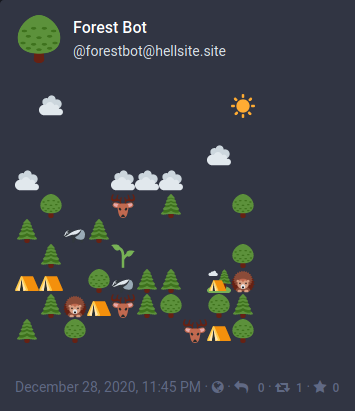 Captura de pantalla de forestbot
