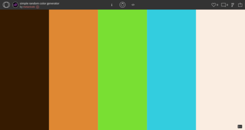Captura de pantalla de Simple random color generator