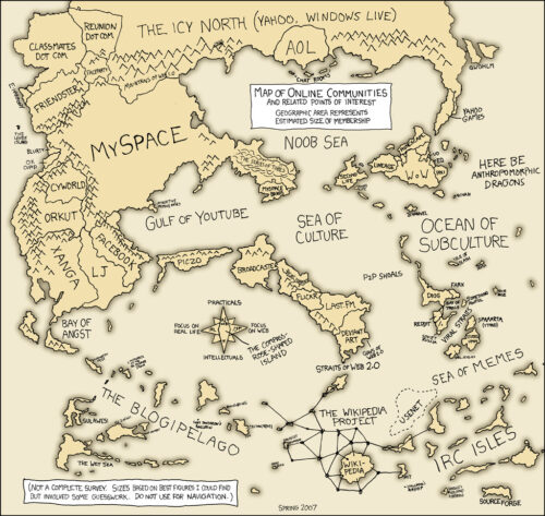 Online Communities Map, by XKCD