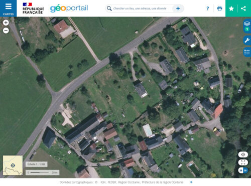 Captura de pantalla de geoportal.gouv.fr