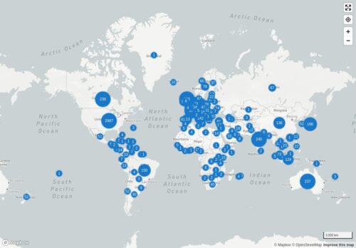 Captura de pantalla de datacentermap.com