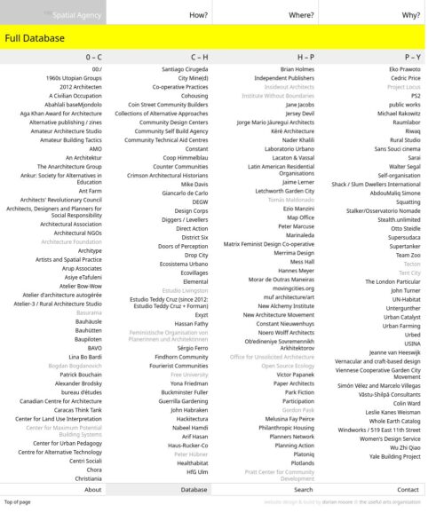 Captura de pantalla de spatialagency.net.