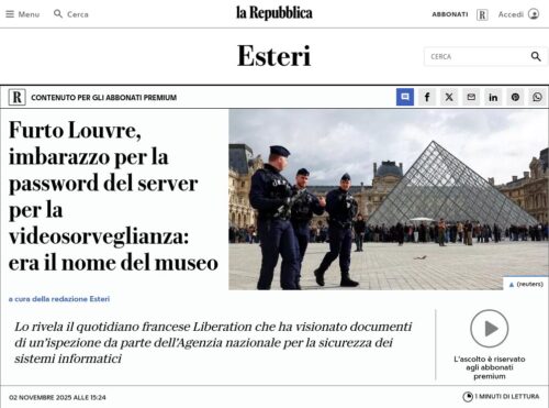 Captura de pantalla de repubblica.it
