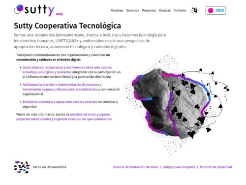 Captura de pantalla de sutty.coop.ar