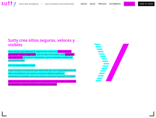 Captura de pantalla de sutty.nl