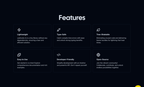 Captura de pantalla de usehooks-ts.com