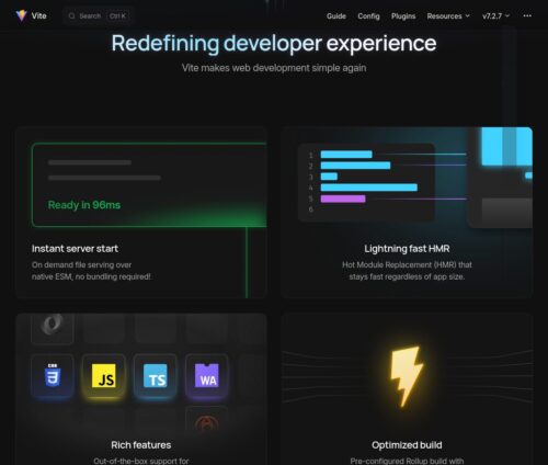 Captura de pantall de vite.dev